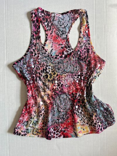 Bongo Animal Print Racerback Tank — Size M