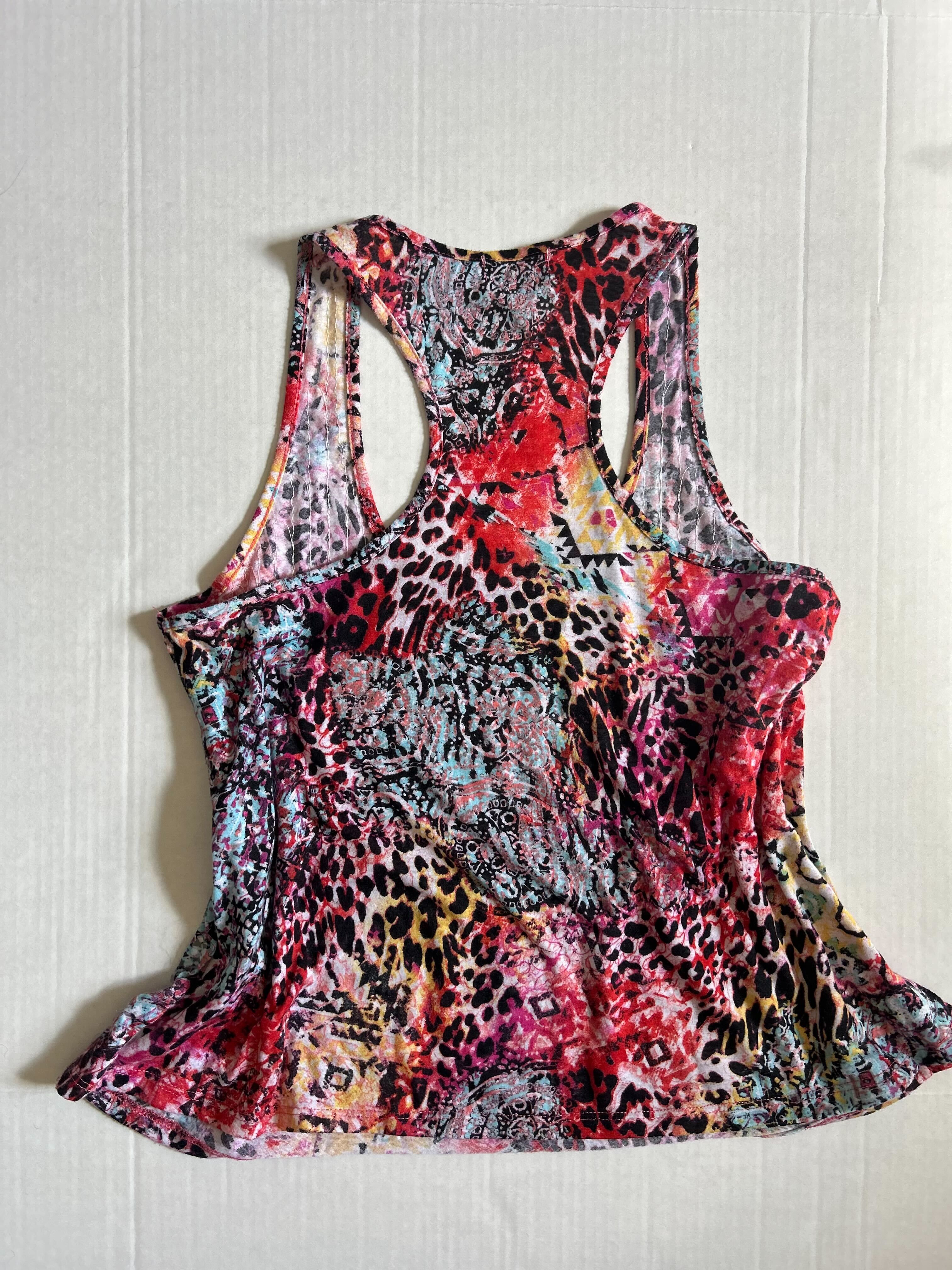 Bongo Animal Print Racerback Tank — Size M photo 3
