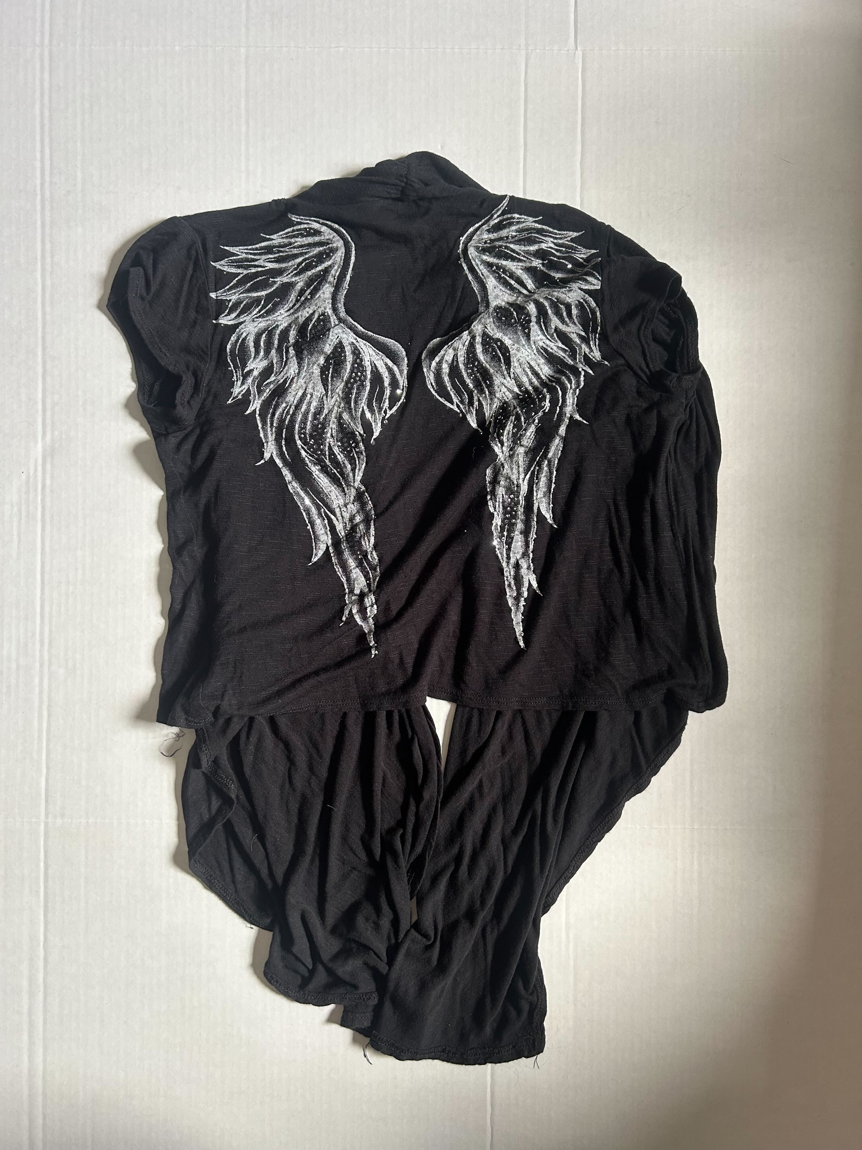 Candy Rain Angel Wings Top — Black