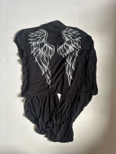 Candy Rain Angel Wings Top — Black