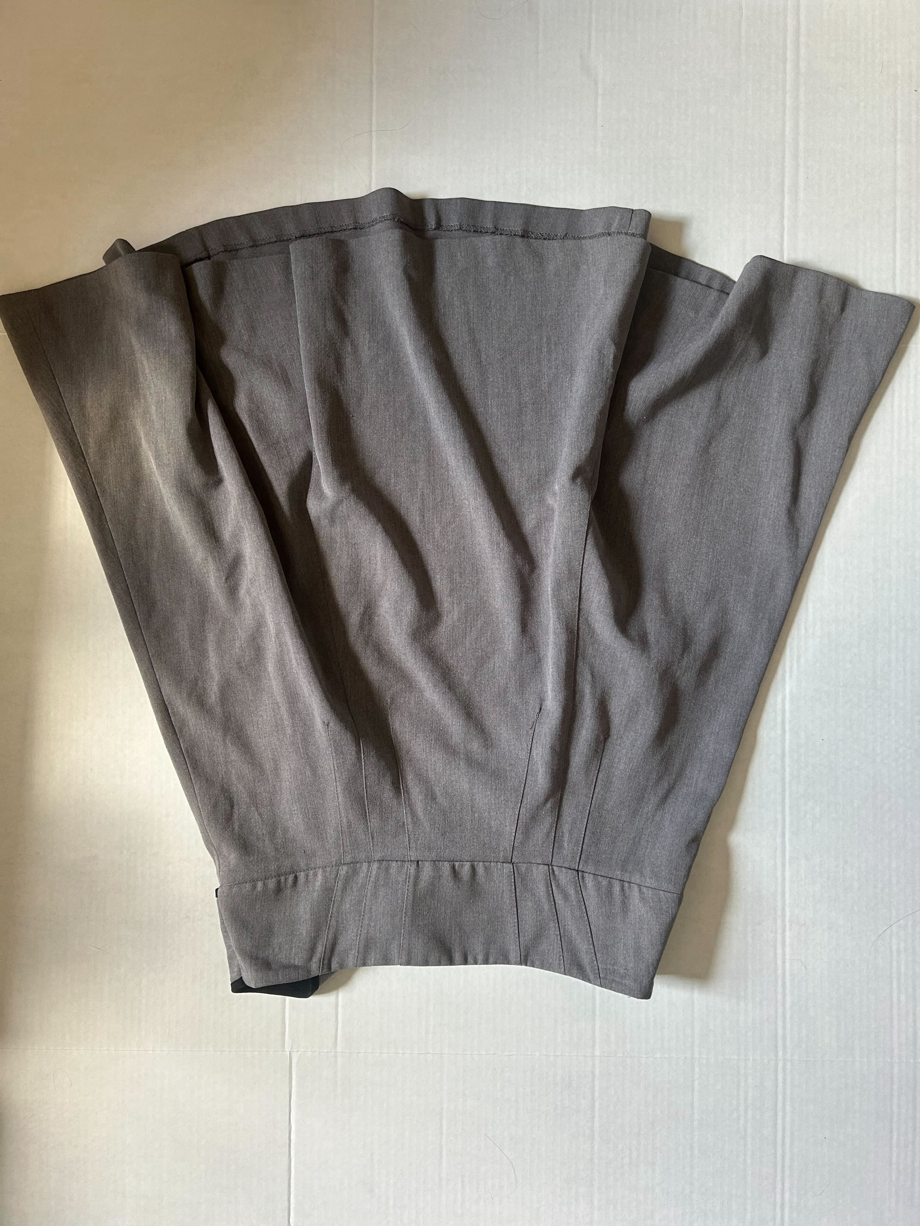 Grace Elements Grey Flared Skirt — Cross Trim Detail photo 3