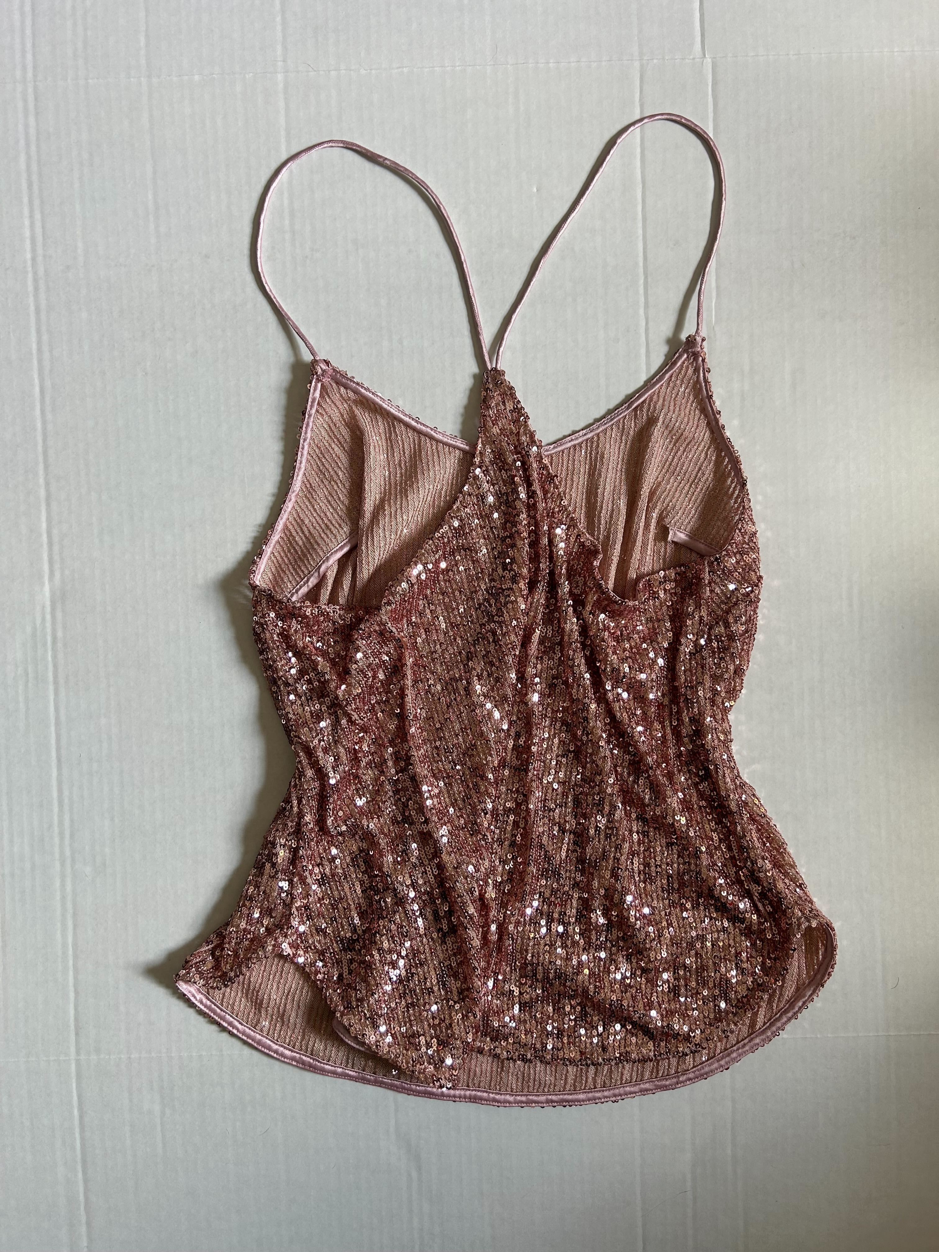 Victoria's Secret Rose Gold Sequin Cami photo 3